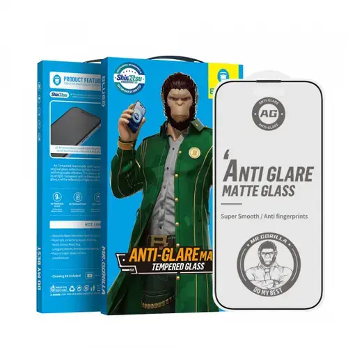 Folie de protectie Ecran Blueo Anti-Glare pentru Apple iPhone 15 Pro Max, Sticla Securizata, Full Glue