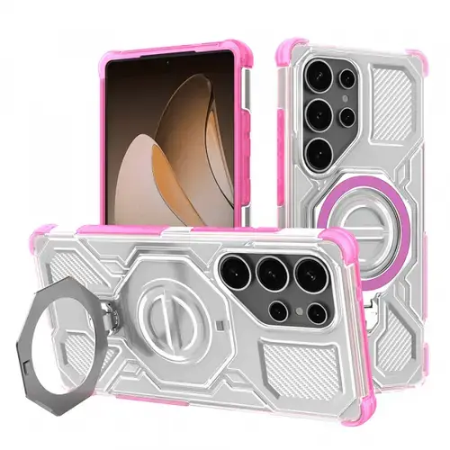 Husa pentru Samsung Galaxy S25 Ultra S938, Techsuit, Carbon Shield Pro, Roz