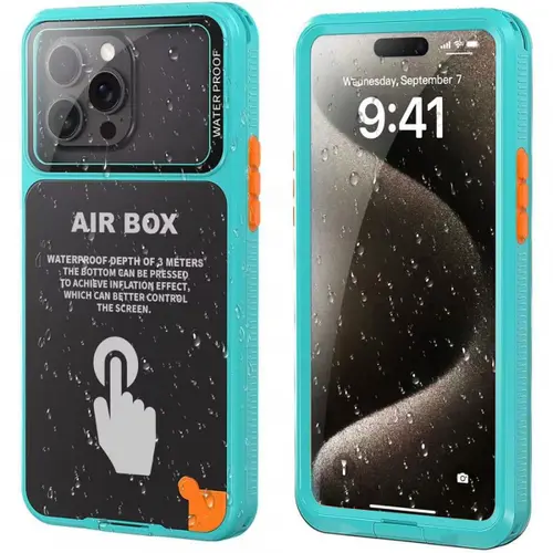 Husa Universala Waterproof pentru Telefon max. 6.7inch, ShellBox, AirBox, Albastra