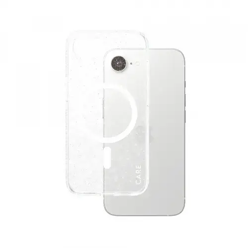 Husa pentru Apple iPhone 16e, PanzerGlass, Care Urban Combat Star Lit, Transparenta Alba