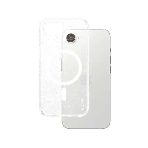 Husa pentru Apple iPhone 16e, PanzerGlass, Care Urban Combat Star Lit, Transparenta Alba