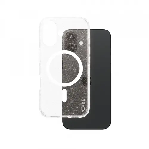 Husa MagSafe pentru Apple iPhone 16, PanzerGlass, Care Urban Combat Star Lit, Transparenta Alba