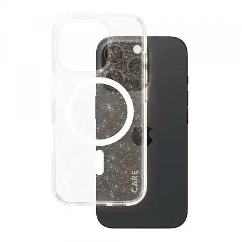 Husa MagSafe pentru Apple iPhone 16 Pro, PanzerGlass, Care Urban Combat Star Lit, Transparenta Alba