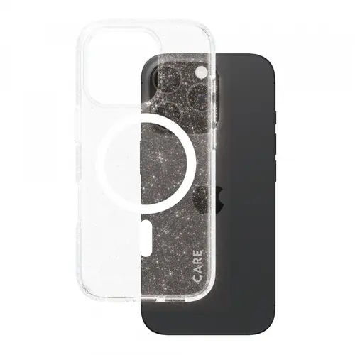 Husa MagSafe pentru Apple iPhone 16 Pro, PanzerGlass, Care Urban Combat Star Lit, Transparenta Alba