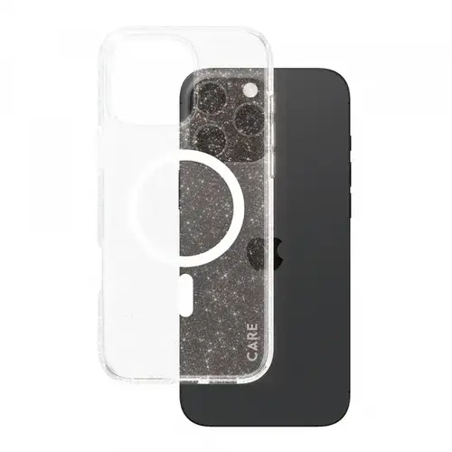 Husa MagSafe pentru Apple iPhone 16 Pro Max, PanzerGlass, Care Urban Combat Star Lit, Transparenta Alba