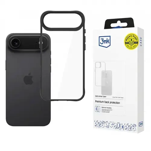 Husa pentru Apple iPhone Air, 3MK, Satin Armor Case+, Neagra