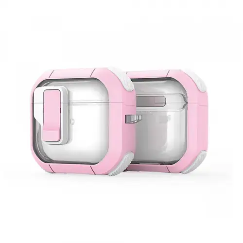 Husa DUX DUCIS PECN pentru Apple AirPods 4, Roz Alba