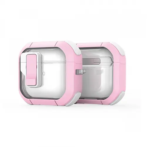 Husa DUX DUCIS PECN pentru Apple AirPods 4, Roz Alba