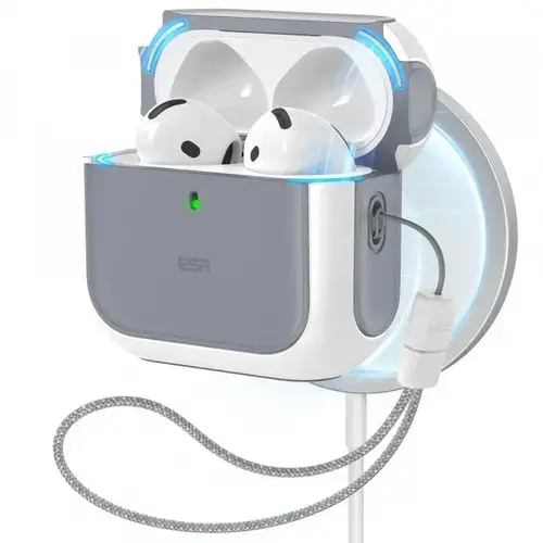Husa ESR Orbit Hybrid pentru Apple AirPods 4, Alba