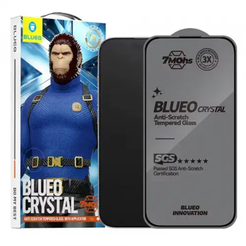 Folie de protectie Ecran Blueo Crystal Anti-Scratch pentru Apple iPhone Air, Sticla Securizata, Full Glue