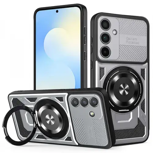 Husa pentru Samsung Galaxy S25 FE, Techsuit, RuggedCam, Gri