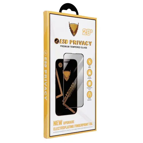 Folie de protectie Ecran Privacy OG Premium pentru Apple iPhone 17 Pro, Sticla Securizata, Full Glue