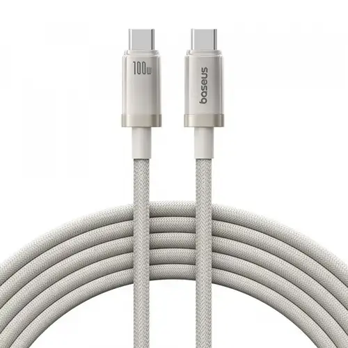 Cablu Date si Incarcare USB-C - USB-C Baseus Titanium P10378100G21-01, 100W, 2m, Auriu