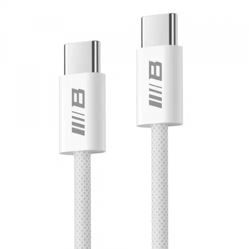 Cablu Date si Incarcare USB-C - USB-C Blueo, 100W, 1.2m, Alb
