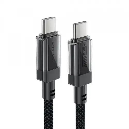 Cablu Date si Incarcare USB-C - USB-C Acefast C12-03, 60W, 1.2m, Negru