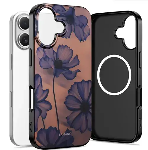 Husa MagSafe pentru Apple iPhone 16, Tech-Protect, Lamano Velvet Night, Neagra