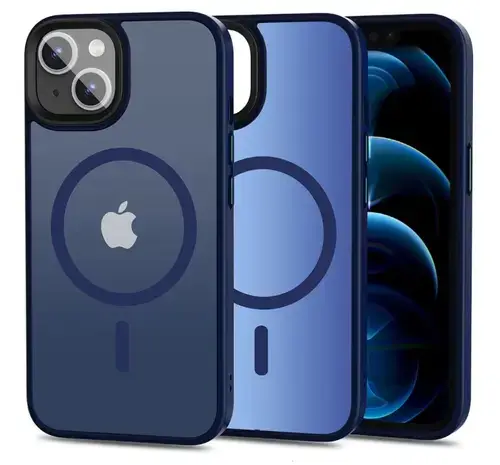 Husa MagSafe pentru Apple iPhone 13, Tech-Protect, Magmat, Bleumarin