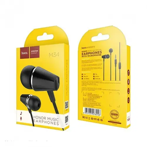 Casti Stereo HOCO M34 Honor Music, Negru