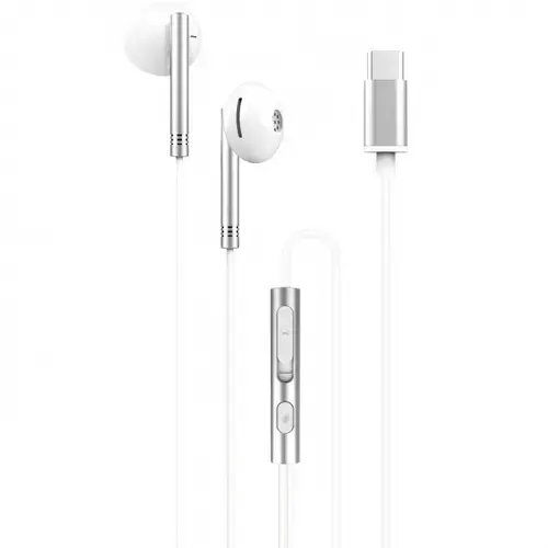 Casti Stereo XO Design EP29, USB-C, Argintiu