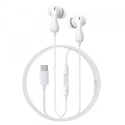 Casti Stereo Baseus Encok CZ20, USB-C, Alb