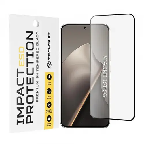 Folie de protectie Ecran  Techsuit pentru Xiaomi 15T, Sticla Securizata, Full Glue