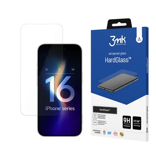 Folie de protectie Ecran 3MK HardGlass 2 pentru Apple iPhone 16 Pro Max, Sticla Securizata, Full Glue