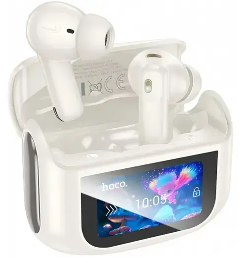 Casti True Wireless HOCO EQ21, Bluetooth, ANC, Alb