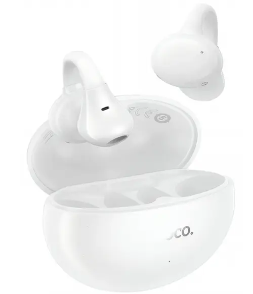 Casti True Wireless HOCO EA8, Bluetooth, Alb