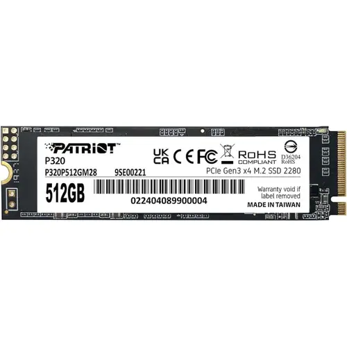 SSD Patriot P320 512GB PCI Express 3.0 x4 M.2 2280