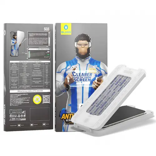 Folie de protectie Ecran Blueo Anti-Reflective HD Applicator Pro pentru Apple iPhone 14 Pro, Sticla Securizata, Full Glue