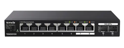 Switch Tenda TEM2010X, 8 porturi 2.5 Gbps