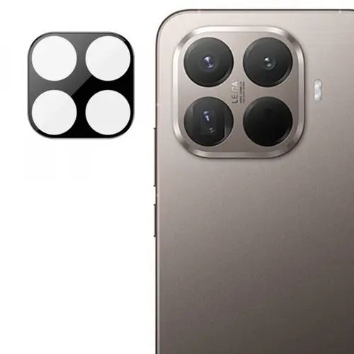 Folie de protectie Camera Spate Techsuit pentru Xiaomi 15T Pro, Sticla Securizata, Neagra
