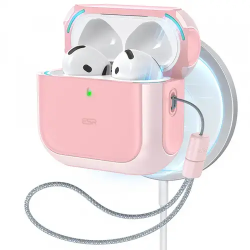 Husa ESR Orbit Hybrid pentru Apple AirPods 4, Roz