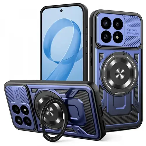 Husa pentru Xiaomi Poco F8 Pro, Techsuit, RuggedCam, Albastra
