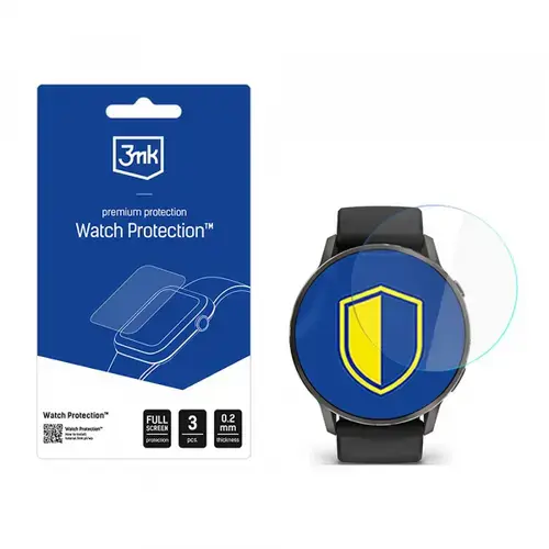 Folie Protectie 3MK Arc pentru Garmin Venu 4 41mm, Set 3 bucati, Plastic