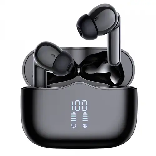 Casti True Wireless Techsuit CW2 VelarX One, Bluetooth, ANC, Negru