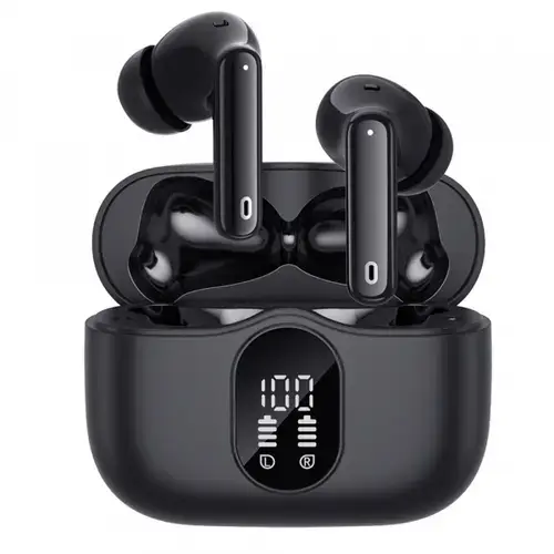 Casti True Wireless Techsuit CW3 WaveBeat 100, Bluetooth, ANC, Negru