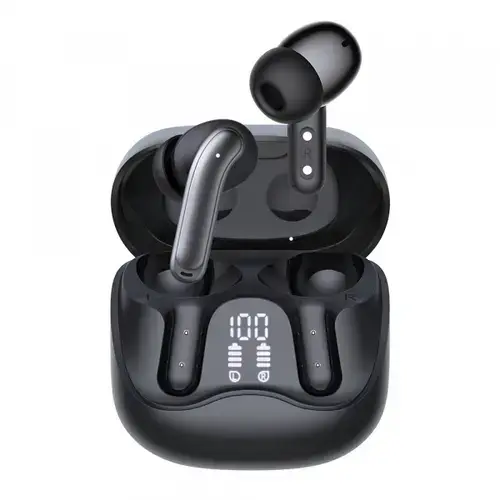 Casti True Wireless Techsuit CW5 EchoFit Pro, Bluetooth, ANC, MultiPoint, Negru
