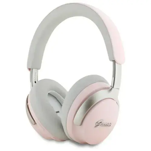 Casti Stereo Wireless Guess Metal Script Logo, Bluetooth, A2DP, ANC, Roz