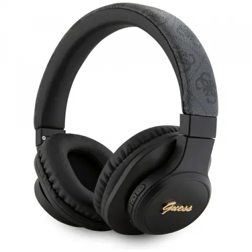 Casti Stereo Wireless Guess 4G Tone on Tone Script Logo, Bluetooth, A2DP, Negru