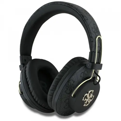 Casti Stereo Wireless Guess 4G Metal Logo, Bluetooth, A2DP, Negru