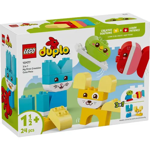 LEGO® DUPLO My First - Animalute de companie creative 3 in 1 10477, 24 piese