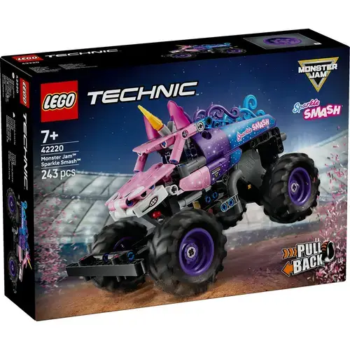 LEGO® Technic - Monster Jam™ Sparkle Smash™ cu motor cu arc 42220, 243 piese