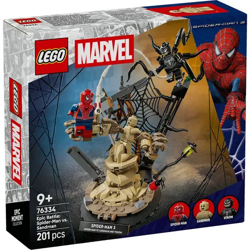 LEGO® Marvel - Batalie memorabila: Omul Paianjen vs Sandman 76334, 201 piese