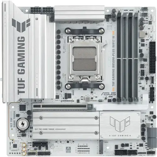 Placa de baza ASUS TUF GAMING B850M-PLUS WIFI7 WHITE, AMD B850, Socket AM5, mATX