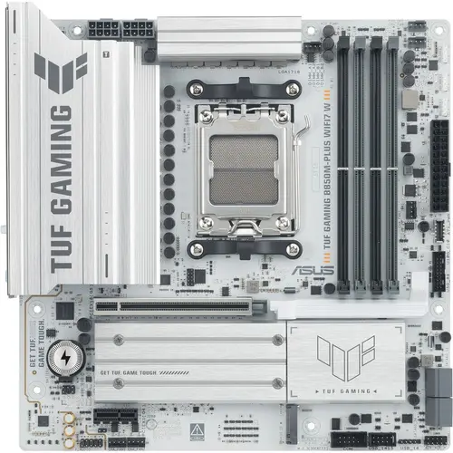 Placa de baza ASUS TUF GAMING B850M-PLUS WIFI7 WHITE, AMD B850, Socket AM5, mATX