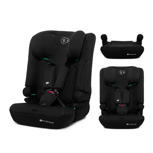 Scaun Auto Kinderkraft Comfy 75-150 Cm, 15 luni - 12 ani, ECE R129 i-Size, Negru