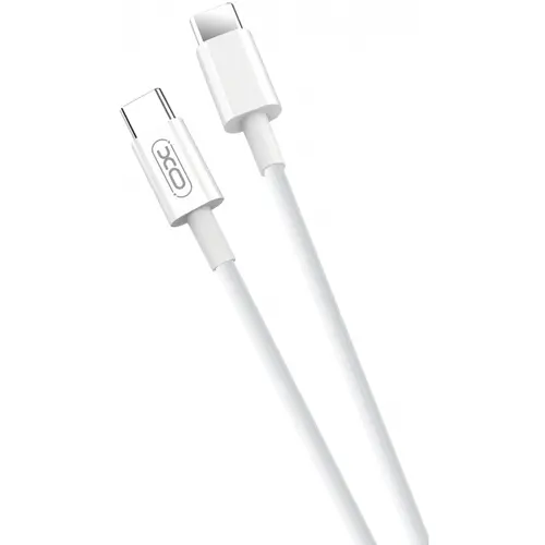 Cablu Date si Incarcare USB-C - USB-C XO Design NB124, 40W, 1m, Alb