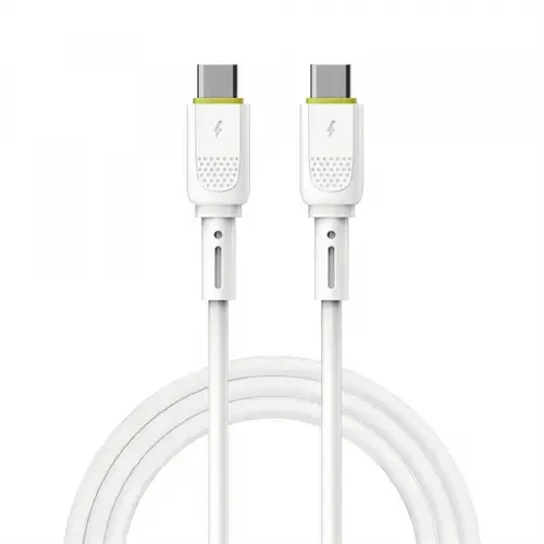 Cablu Date si Incarcare USB-C - USB-C WiWu Wi-C034, 60W, 1.2m, Alb