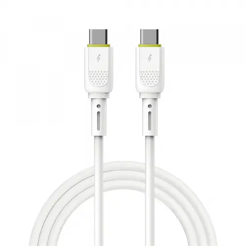 Cablu Date si Incarcare USB-C - USB-C WiWu Wi-C034, 60W, 1.2m, Alb
